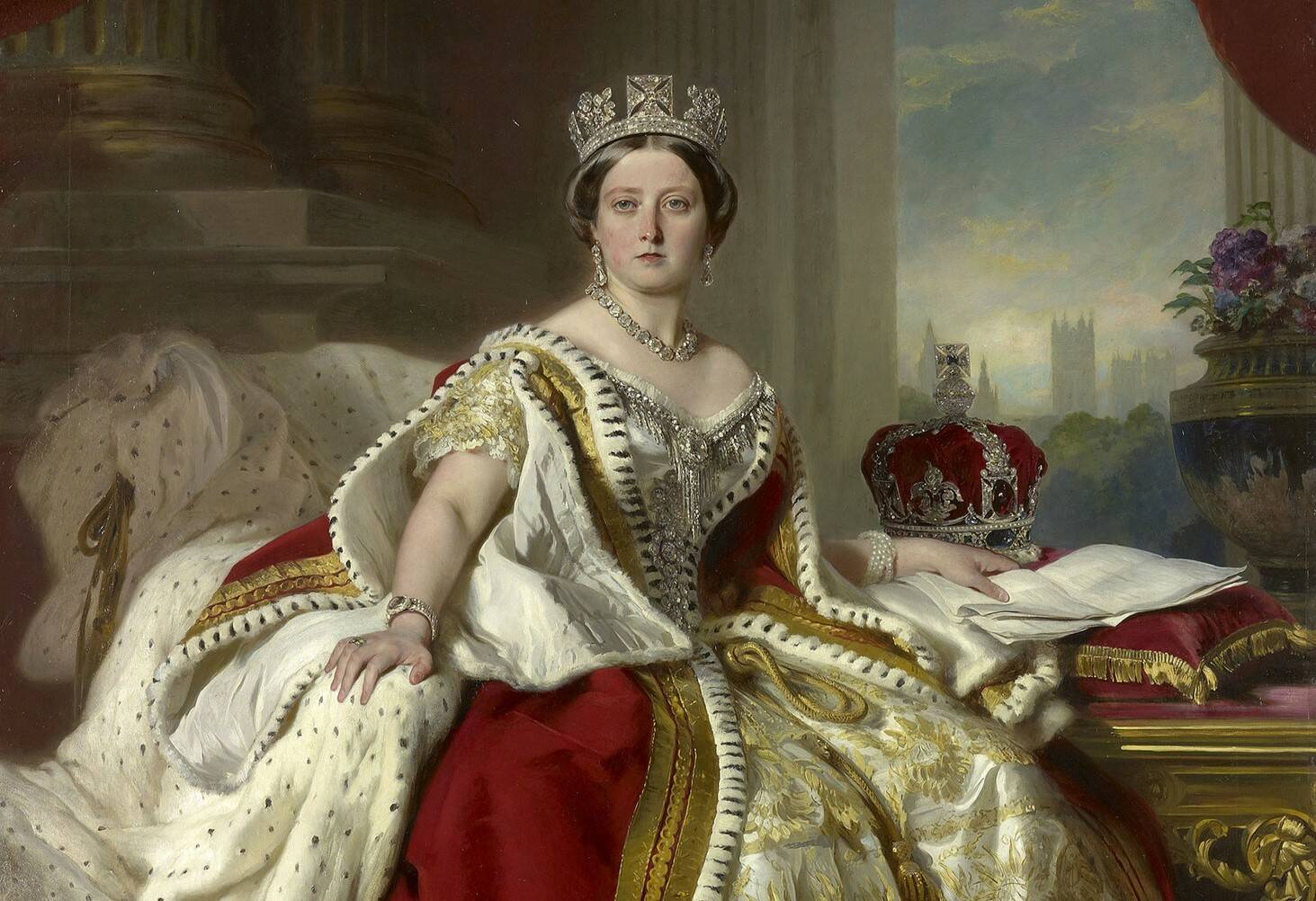 Ф.К. Винтерхальтер «Портрет королевы Виктории», 1859 год.