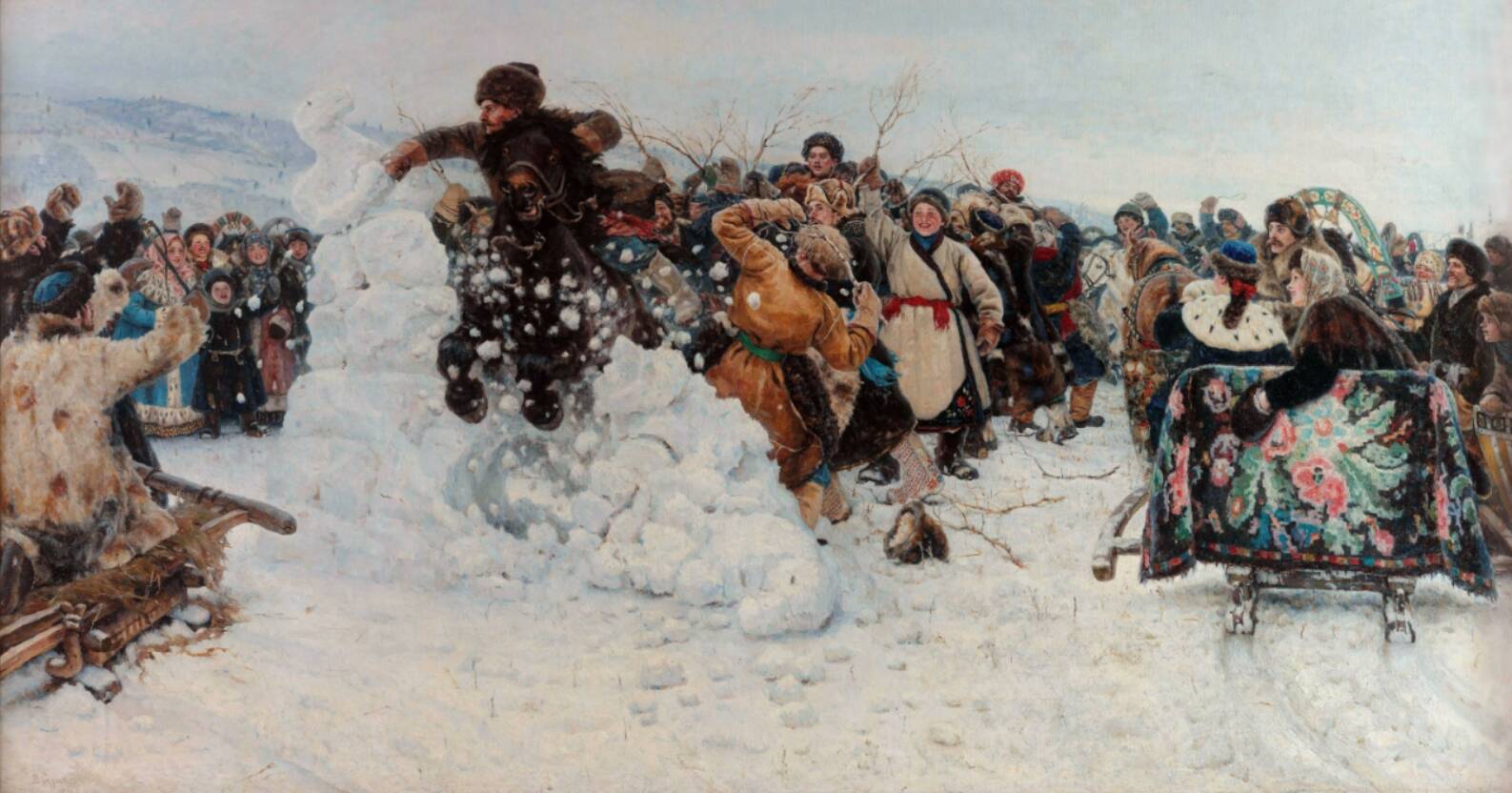 И.В. Суриков «Взятие снежного городка», 1891 год. © Государственный Русский музей