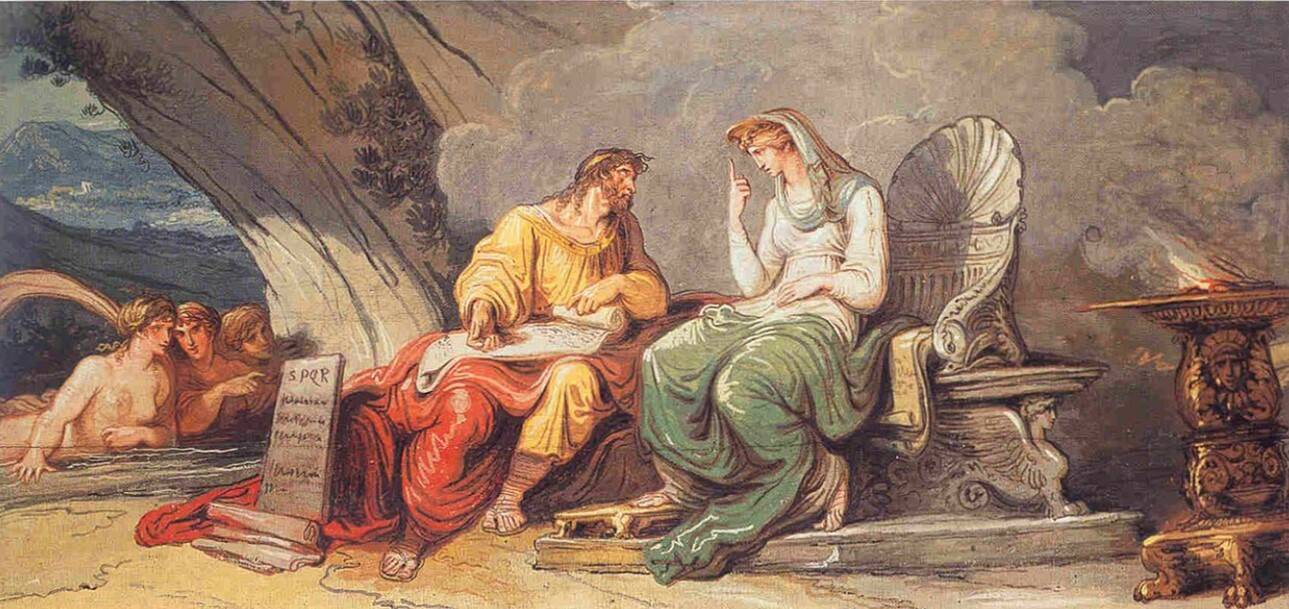 Нума Помпилий и нимфа Эгерия. Феличе Джани, 1806.