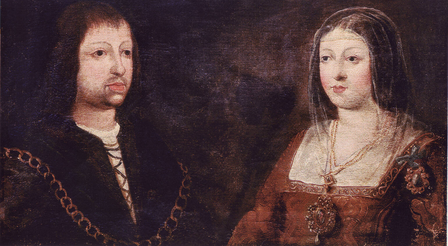 Свадебный портрет короля Фердинанда Арагонского и королевы Изабеллы Кастильской. XV век. Автор неизвестен.