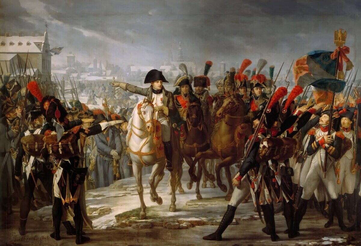 Клод Готро «Наполеон ведет армию через мост Лех»