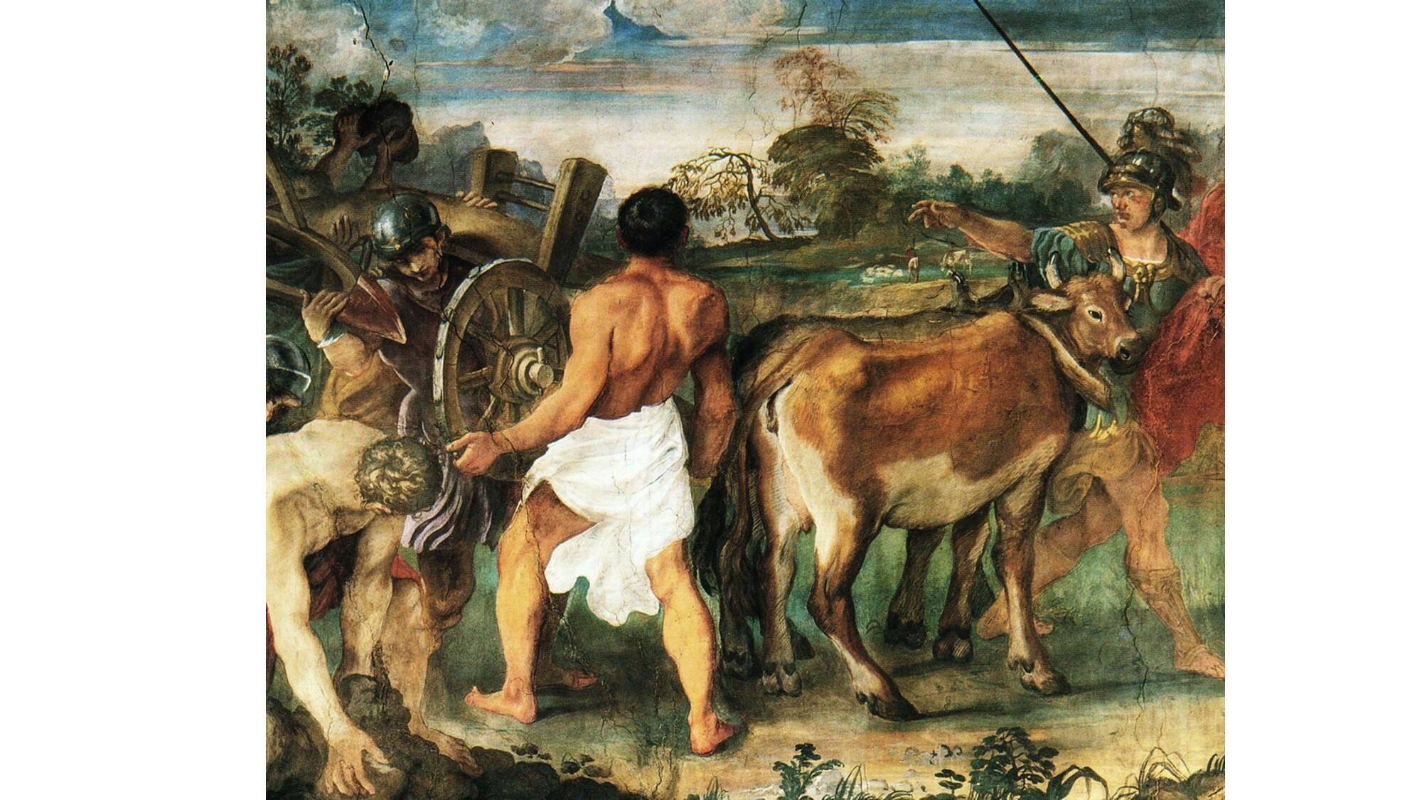 Основание Рима. Фреска Аннибале Карраччи, 1589—1592 годы