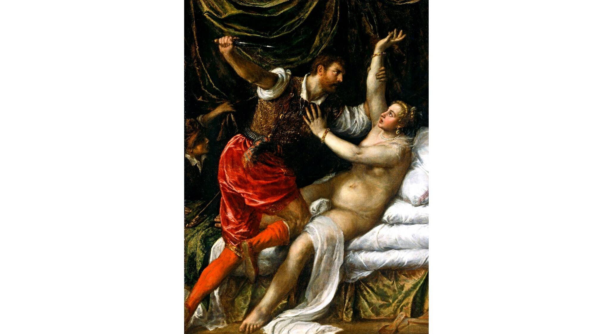 Убийство добродетельной Лукреции. Тициан, 1571.