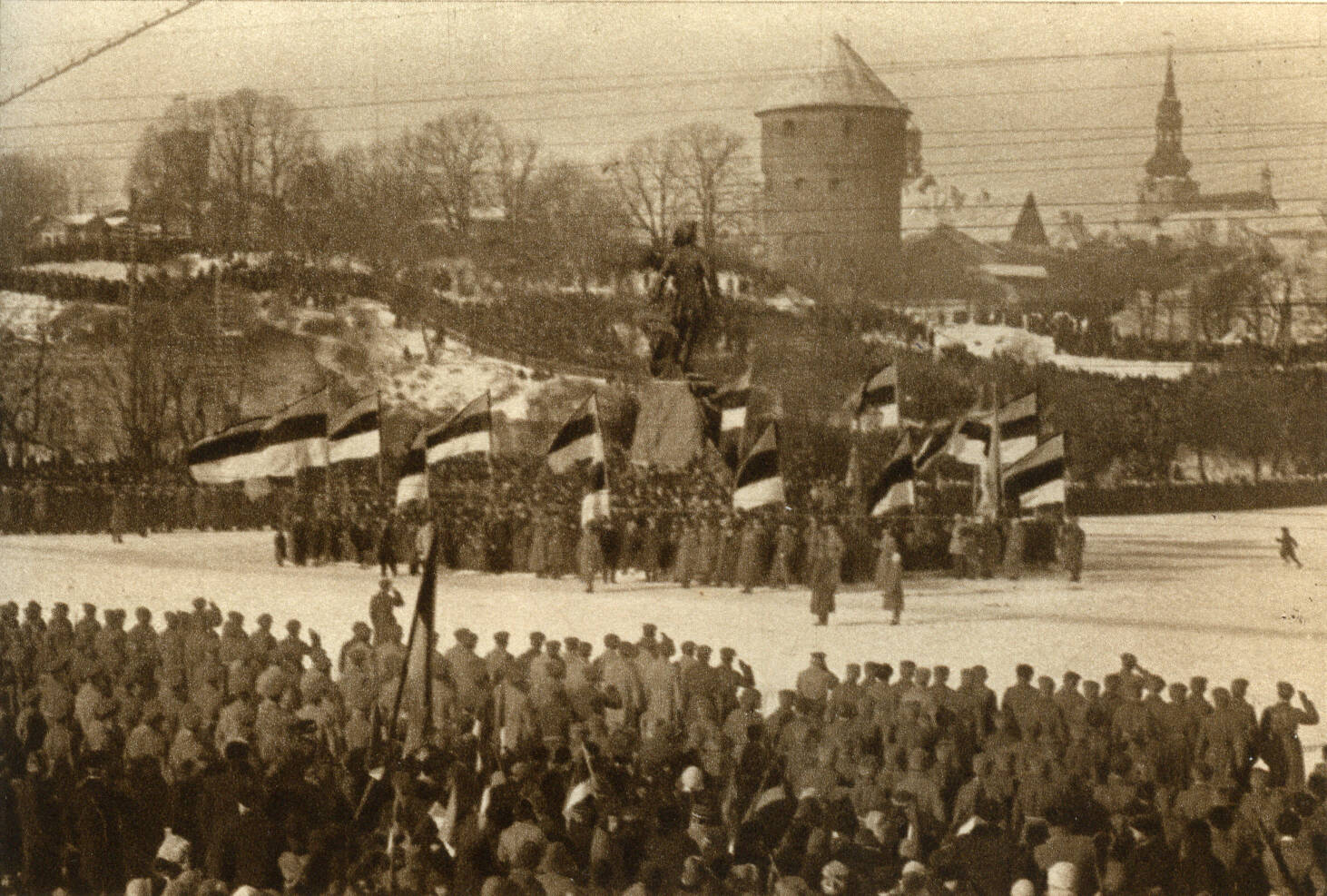 Празднование дня независимости Эстонии. 24 февраля 1919 года, Таллин