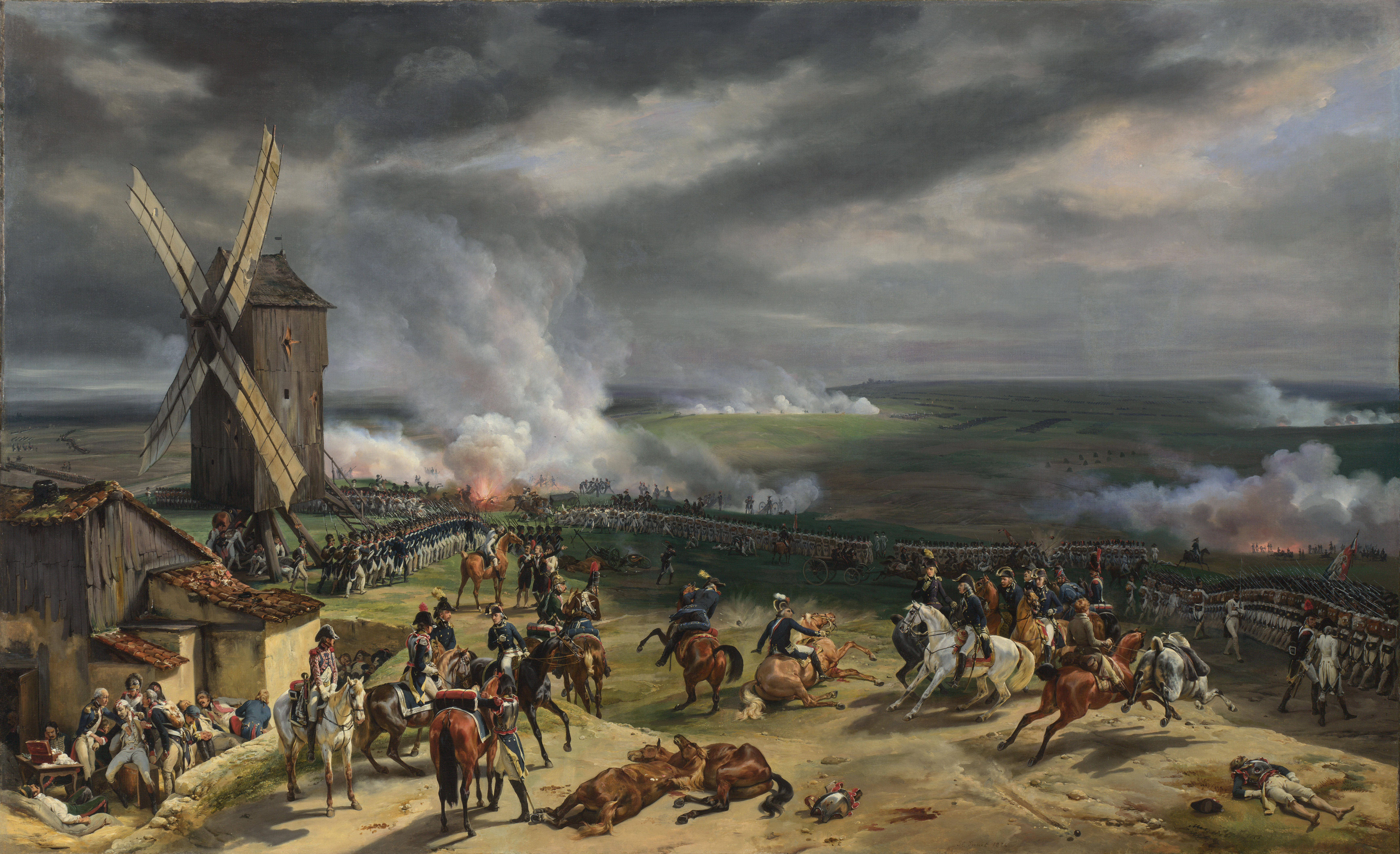 Битва при Вальми. Картина Ораса Верне. 1824 год. Лондонская национальная галерея.