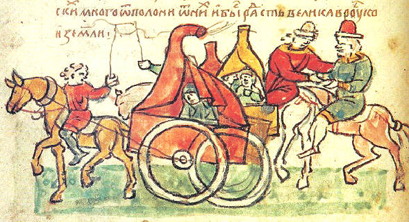 Половцы. Миниатюра из Радзивилловской летописи, XV век