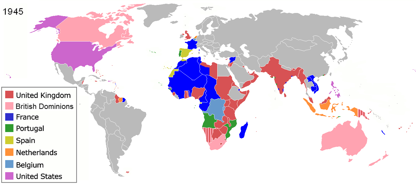 Колониальные империи в Азии и Африке к 1945 году