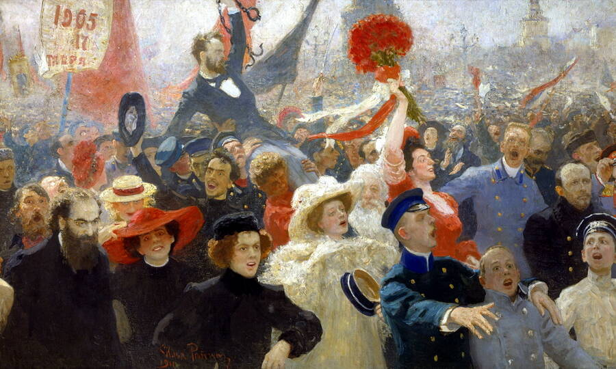 Манифестация 17 октября 1905 года. Художник И.Е. Репин, 1907–1911 гг. 