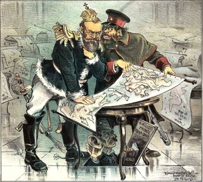Английская русофобская карикатура на Александра III
