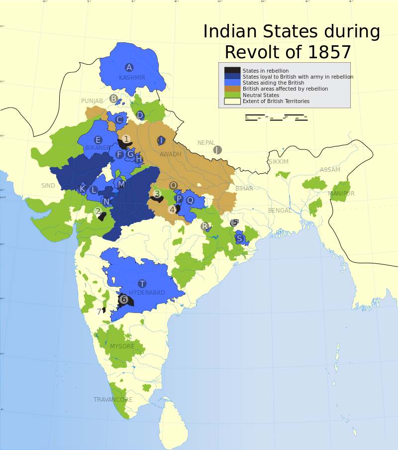 Отношение индийских княжеств к восстанию