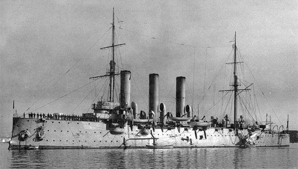 Неизвестный автор. Крейсер «Аврора» на Балтике. 1909