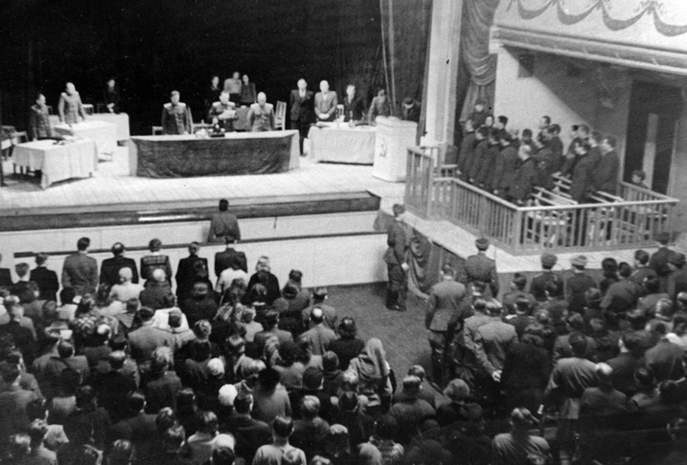 Чтение Приговора 18 декабря 1947 г. на Новгородском процессе