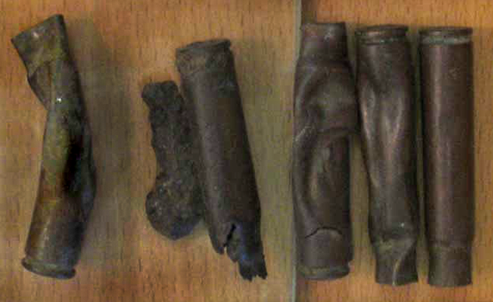 Гильзы винтовок немецко-фашистских гестаповских палачей, найденные на месте казни молодогвардейцев