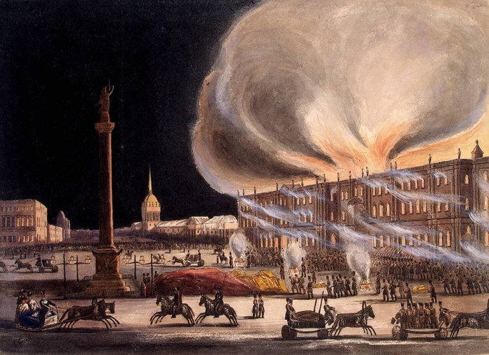 Как сгорел Зимний дворец?