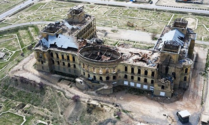 Дворец Амина после штурма. 