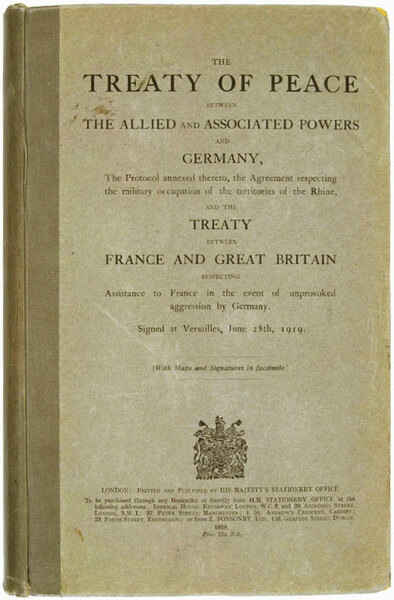 Мирный договор между странами союзницами, объединившимися государствами и Германией