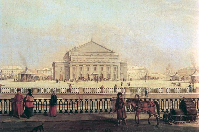 Вид на Большой каменный театр в Санкт-Петербурге