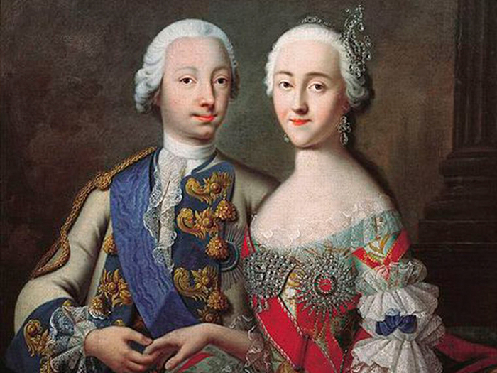 Совместный портрет Петра и Екатерины. 1745 г. 