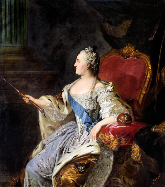Императрица Екатерина II Великая. Портрет работы художника Федора Рокотова, 1763 год