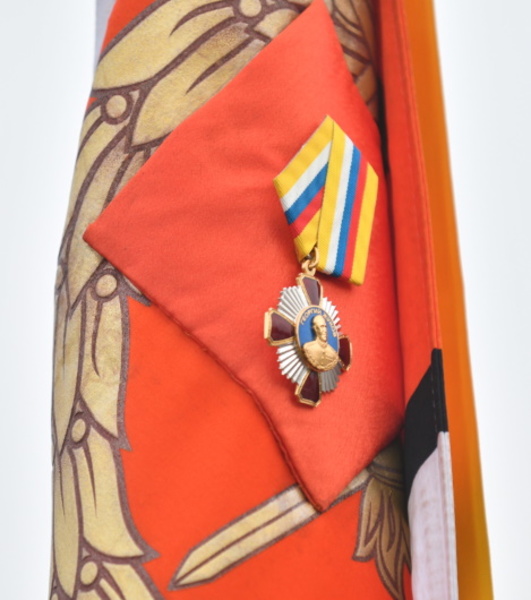 Орден Жукова на знамени 2-й отдельной бригады специального назначения, удостоенной этой награды 15 февраля 2019 года