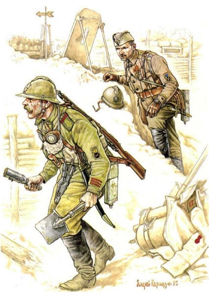 Русский штурмовик-гренадер Первой мировой