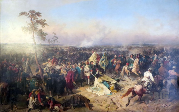 «Победа под Полтавой». Картина художника-баталиста Александра Коцебу, 1862 год