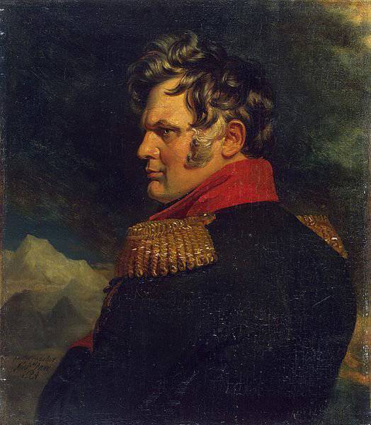 Генерал от инфантерии Алексей Ермолов. Портрет работы художника Джорджа Доу из Военной галереи Зимнего дворца, 1825 год