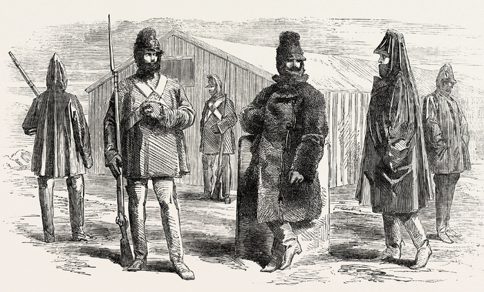 Британские солдаты в зимней форме и балаклавах