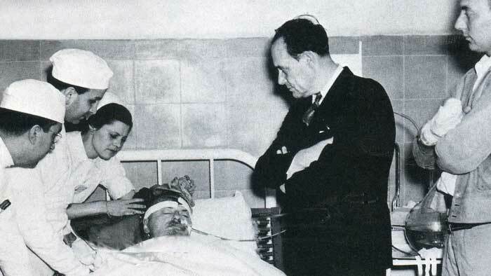 Лев Троцкий в госпитальной палате, вторая половина дня 20 августа 1940 года