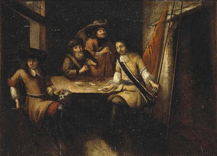 Беседа Петра I в Голландии. Неизвестный голландский художник. 1690-е гг.