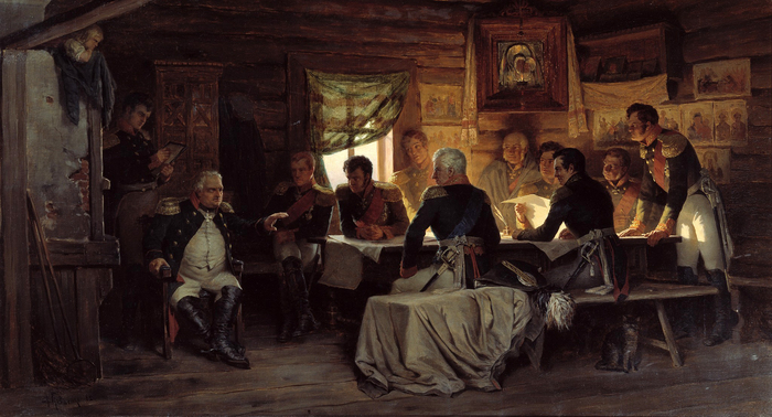«Военный совет в Филях». Картина художника Алексея Кившенко, 1880 год