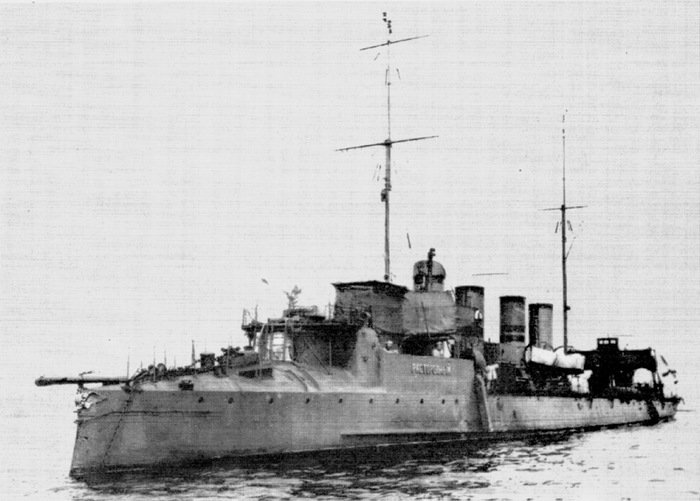 Миноносец Балтийского флота «Расторопный», который в ноябре 1918 года придет на помощь красным морякам Каспия