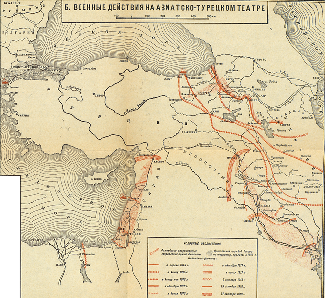 Карта Персидской кампании Российской империи