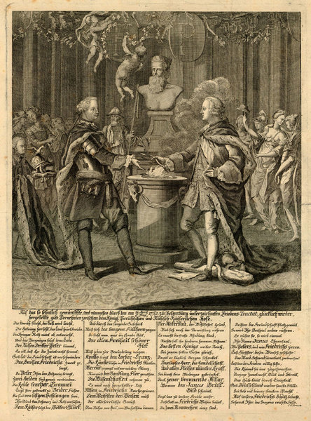 Аллегорическая картина «Петр III подает Фридриху II масличную ветвь» 
