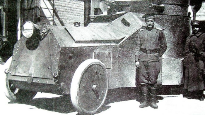 Бронеавтомобиль Мгеброва на 100-сильном шасси «Изотта-Франчини», 1916 год