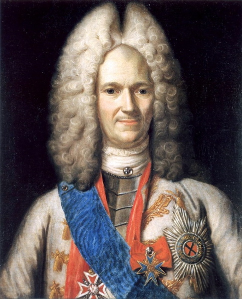 Парадный портрет генерал-губернатора Санкт-Петербурга генерал-фельдмаршала Александра Меншикова. Работа неизвестного художника, 1716-1720 годы