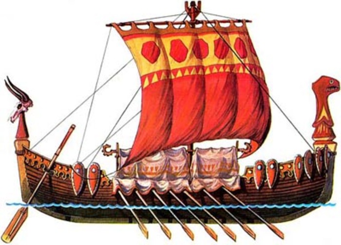 Основной вид боевого и торгового корабля