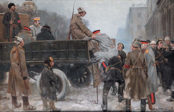 Арест царских генералов. Картина художника Ивана Владимирова, 1926 год