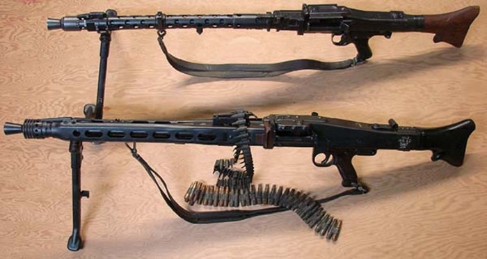 Немецкие единые пулемёты MG-34 и MG-42