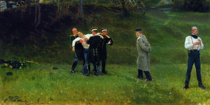 «Дуэль». Картина художника Ильи Репина, 1897 год